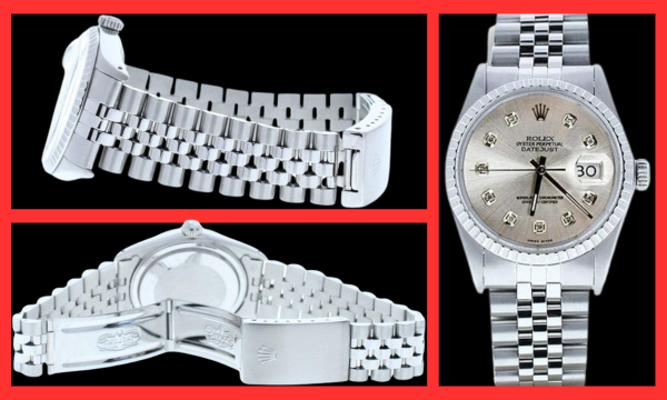  Rolex Mens Datejust 16030 Custom Diamond Dia