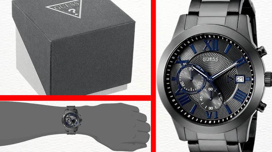 GUESS Stainless Steel Gunmetal ChronographWatch GUESS Stainless Steel Gunmetal ChronographWatch