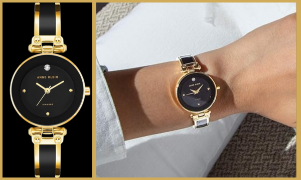 Anne Klein Women's Genuine Diamond Dial Bangle Watch Anne Klein Women's Genuine Diamond Dial Bangle Watch
