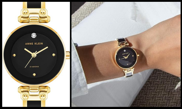 Anne Klein Women's Genuine Diamond Dial Bangle Watch Anne Klein Women's Genuine Diamond Dial Bangle Watch