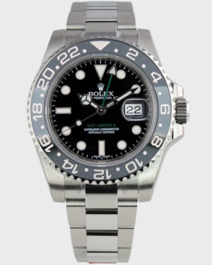 Rolex GMT-Master II Stainless Steel Watch Black Dial 116710LN