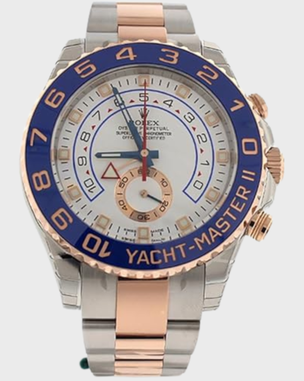 Rolex Yacht-Master Ii 44mm Rose Gold and Steel Watch 116681