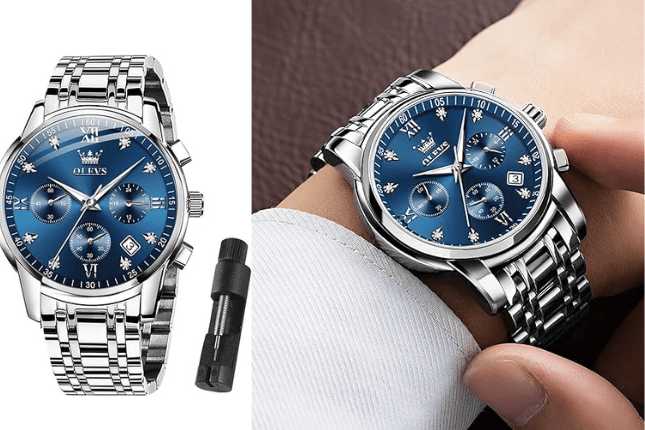 OLEVS Men Multifunction Watch, Multi Dial Waterproof Luminous Chronograph Men's OLEVS Men Multifunction Watch, Multi Dial Waterproof Luminous Chronograph Men's